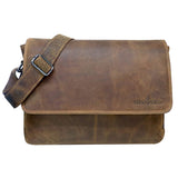 Bram College Bag Men Leather Shoulder Bag Women 13.3 Inch Laptop