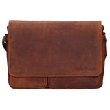 Van Shoulder Bag with Many Compartments Business Bag Men Leather