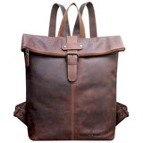 Sandy Leather Backpack Large Women Laptop Backpack 15.6" Men