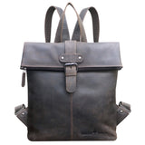Sandy Small Backpack with Rolltop Teenager Leather Daypack Women Modern