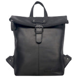 Sandy Small Backpack with Rolltop Teenager Leather Daypack Women Modern