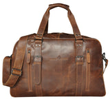 Rudy Leather Weekender Men Duffle Bag Carry-On Luggage Women Vintage