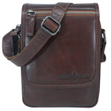 Bath Men Shoulder Bag Black Leather Crossbody Women