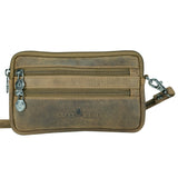 Baily Travel Neck Bag Women Leather Chest Bag Men Belt Bag