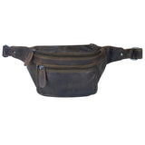 Xavi Fanny Pack Women Leather Bum Bag Men Belt Bag Black