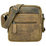 Lars Men Small Shoulder Bag Women Leather Bag Brown