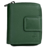 Akiro Small Leather Wallet Women with Zip Compartment Men