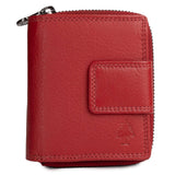 Akiro Small Leather Wallet Women with Zip Compartment Men