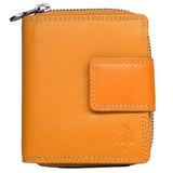 Akiro Small Leather Wallet Women with Zip Compartment Men
