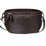 Zoe Small Leather Belt Bag Men Black Waist Bag Women