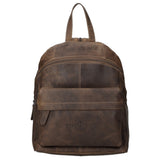 Lena Small Rucksack Women City Backpack Leather Daypack Red