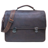 Karl Teacher Bag Women Leather Business Bag Men with 15 inch Laptop Case
