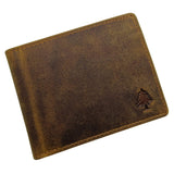 Uwe Card Wallet with Coin Pocket Leather Billfold Rfid Protection