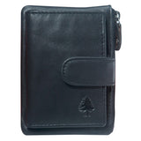 Hwan Wallet with Keychain Leather Card Holder 8 Cards