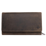 Jiro Large Purse Women with Many Compartments Leather Wallet Men