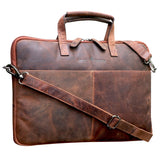 Fred Laptop Bag 13 inch Leather with Detachable Shoulder Strap MacBook Air Sleeve