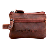 Veo Leather Key Ring Men Small Key Case with Zipper Women