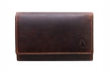 Ann Leather Purse Women Large Wallet Men RFID 20 Card Slots