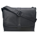 Chris Leather Bag Men Shoulder Bag Wide Strap Women 13.3 inch