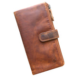 Elsa Purse with Zip Pockets Women Leather Wallet RFID