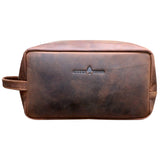 Gijon Toiletry Bag Men Leather Cosmetic Bag Women Waterproof